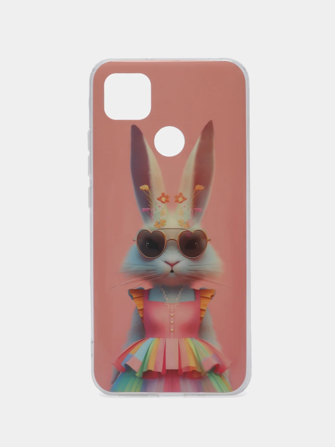 Кораллово-розовый чехол Xiaomi Redmi 10A, Redmi 9C, Сяоми Редми 10А, Редми 9С с рисунком
