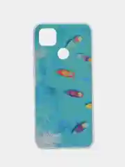 Небесно-голубой чехол Xiaomi Redmi 10A, Redmi 9C, Сяоми Редми 10А, Редми 9С с рисунком