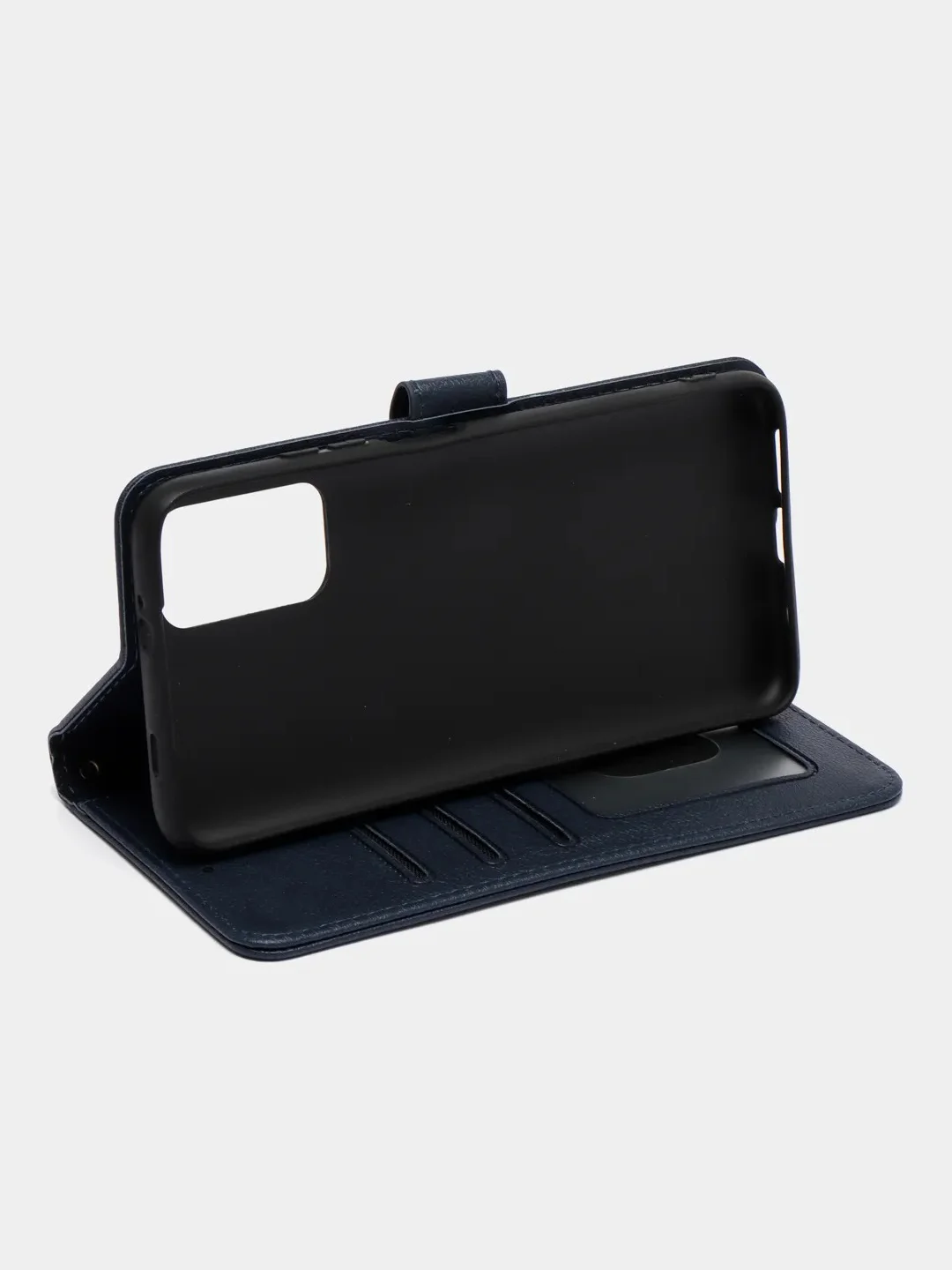 Темно-синий кожаный (PU) чехол книжка Xiaomi Redmi 9T ( Редми 9Т )