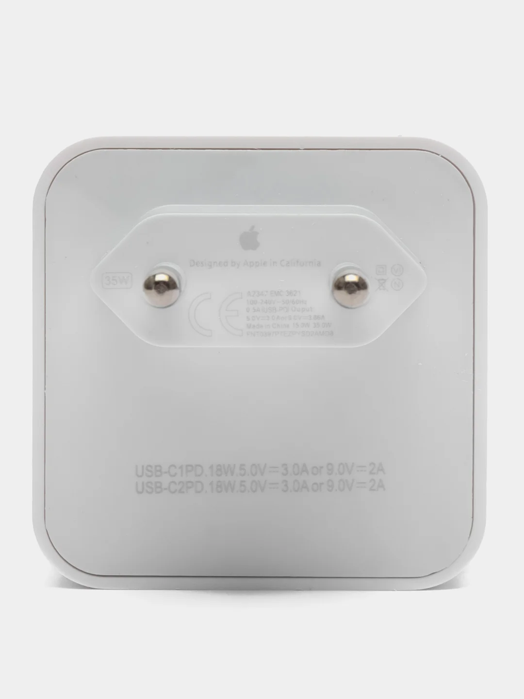 Зарядное устройство для iPhone, iPad, Mac, с двумя портами USB-C PD, 35W, кабель Lightning