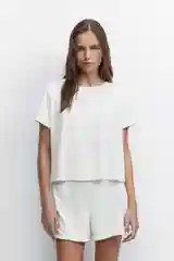Белый футболка befree домашняя женская