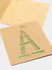 Желтый открытка крафт мини