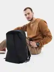 Черный рюкзак мужской для ноутбука 15"6 Luobeidi, с USB портом черный, 23,5 л