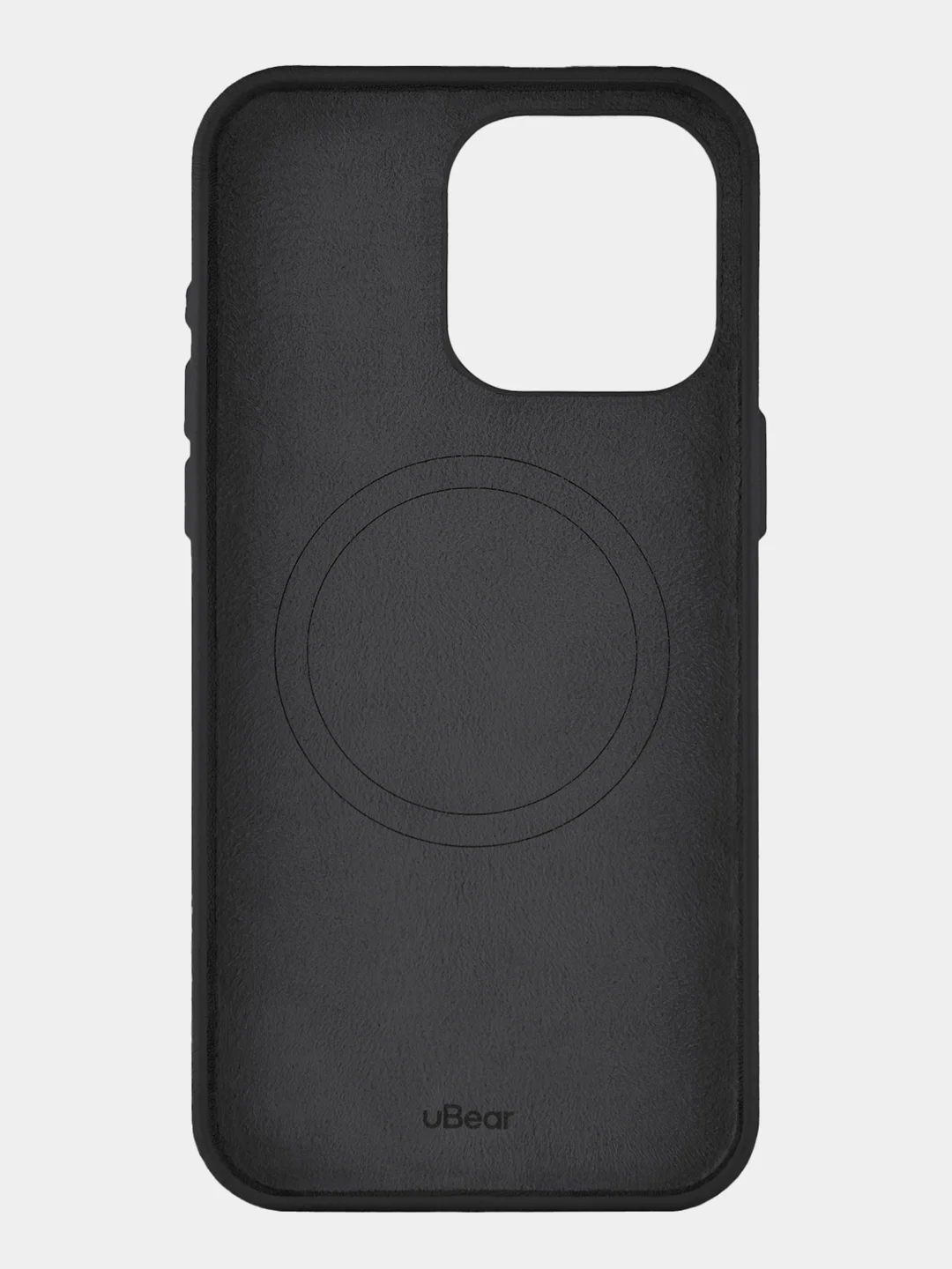 Черный чехол для iPhone 15 Pro Max uBear Capital Case , MagSafe совместимый, натуральная кожа