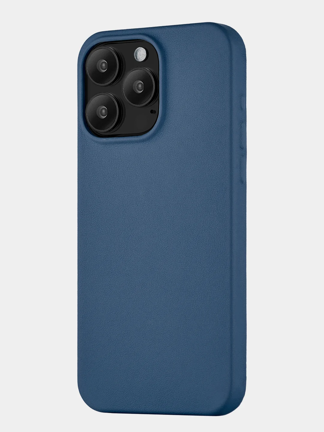 Темно-синий чехол для iPhone 15 Pro Max uBear Capital Case , MagSafe совместимый, натуральная кожа