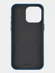 Темно-синий чехол для iPhone 15 Pro Max uBear Capital Case , MagSafe совместимый, натуральная кожа