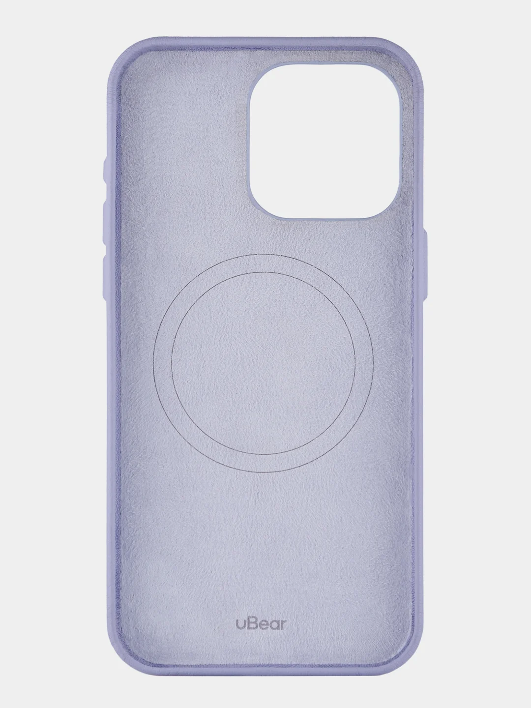 Лавандовый чехол для iPhone 15 Pro Max uBear Capital Case , MagSafe совместимый, натуральная кожа