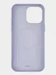 Лавандовый чехол для iPhone 15 Pro Max uBear Capital Case , MagSafe совместимый, натуральная кожа