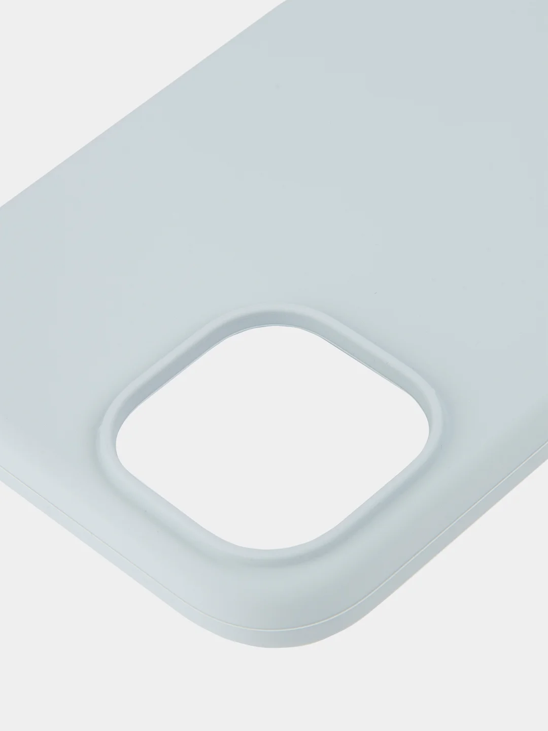 Небесно-голубой чехол для Apple iPhone 15 силиконовый ROSCO матовый с микрофиброй, бортиком защитой камер
