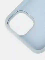 Небесно-голубой чехол для Apple iPhone 15 силиконовый ROSCO матовый с микрофиброй, бортиком защитой камер