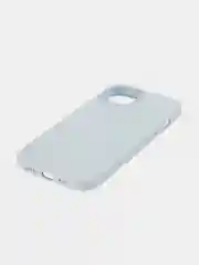 Небесно-голубой чехол для Apple iPhone 15 силиконовый ROSCO матовый с микрофиброй, бортиком защитой камер