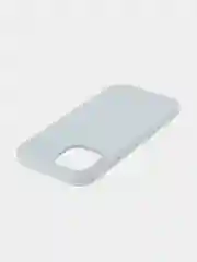Небесно-голубой чехол для Apple iPhone 15 силиконовый ROSCO матовый с микрофиброй, бортиком защитой камер