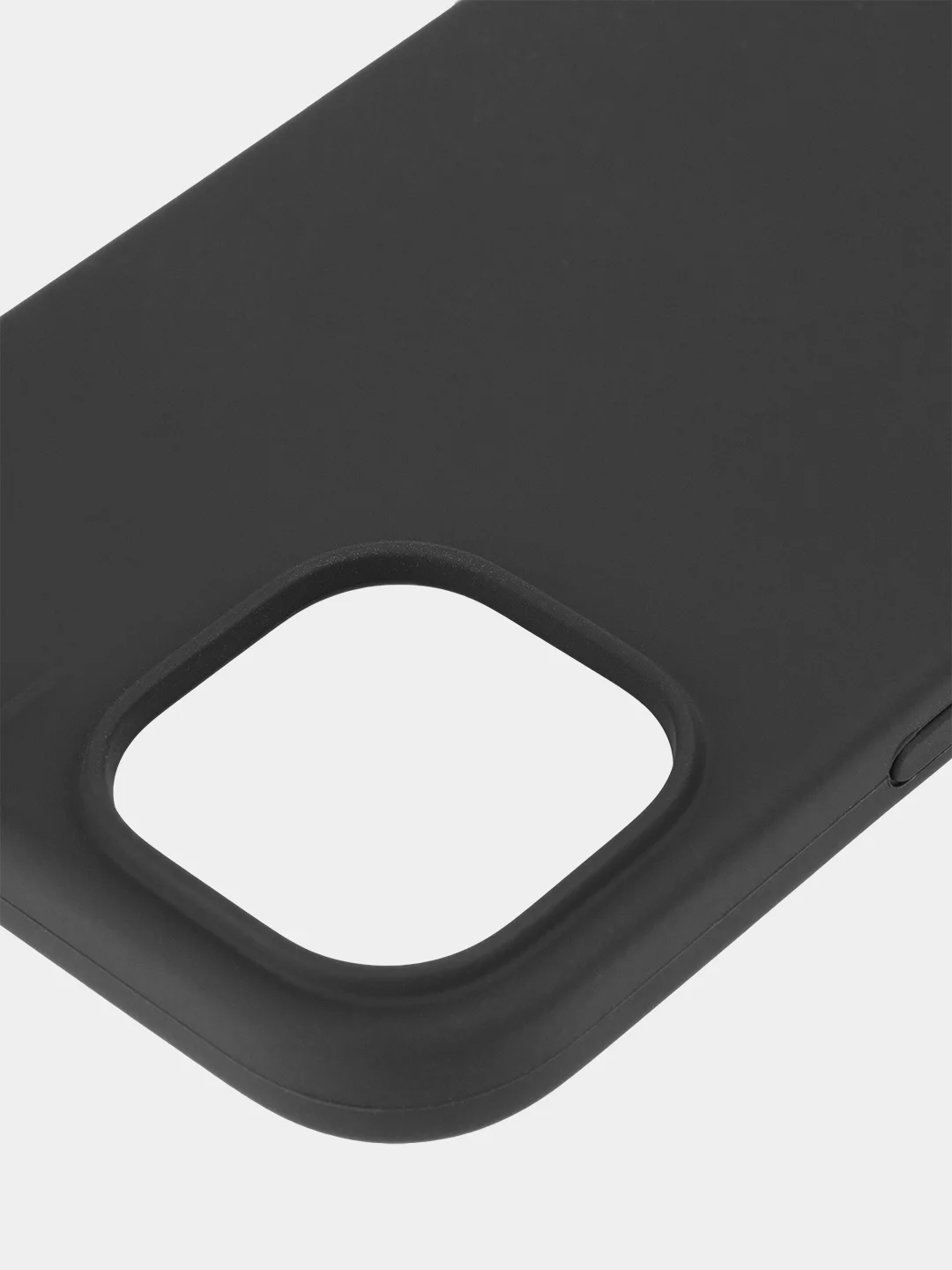 Черный чехол для Apple iPhone 15 силиконовый ROSCO матовый с микрофиброй, бортиком защитой камер