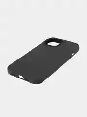 Черный чехол для Apple iPhone 15 силиконовый ROSCO матовый с микрофиброй, бортиком защитой камер