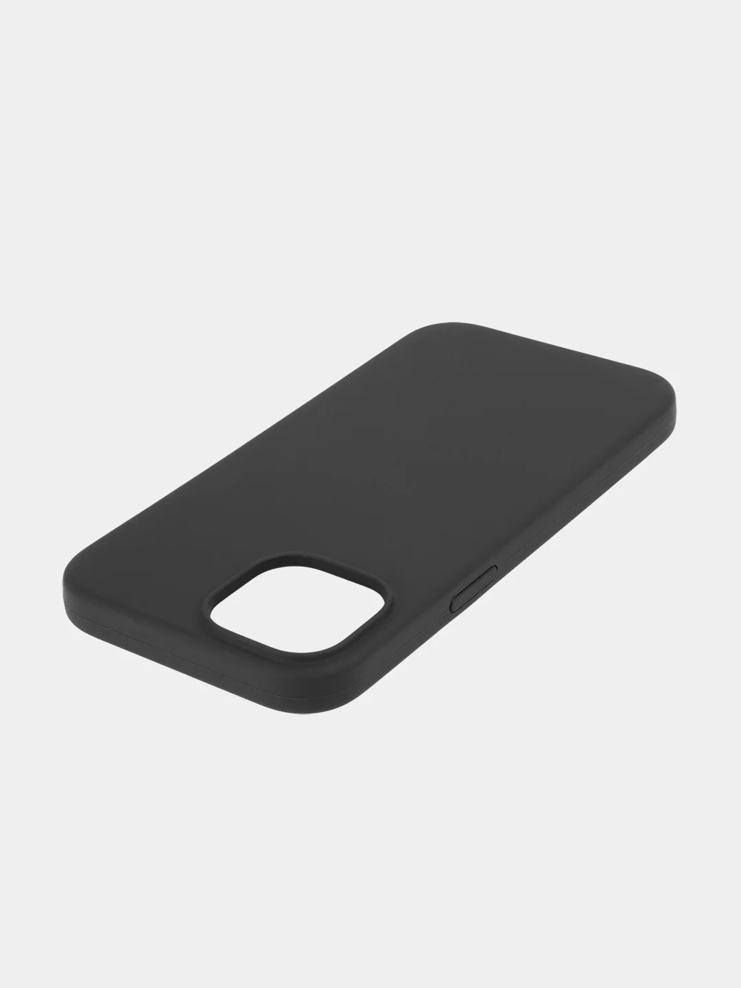 Черный чехол для Apple iPhone 15 силиконовый ROSCO матовый с микрофиброй, бортиком защитой камер
