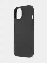 Черный чехол для Apple iPhone 15 силиконовый ROSCO матовый с микрофиброй, бортиком защитой камер