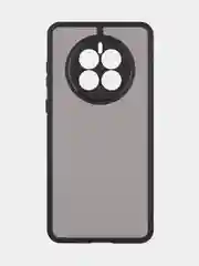 Черный чехол для Huawei Mate 50 пластиковый ROSCO противоударный с силиконовой окантовкой