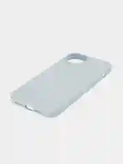 Небесно-голубой чехол для iPhone 15 Plus силиконовый ROSCO матовый с микрофиброй, бортиком защитой камер