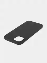 Черный чехол для iPhone 15 Plus силиконовый ROSCO матовый с микрофиброй, бортиком защитой камер