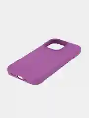 Фиолетовый чехол для Apple iPhone 15 Pro силиконовый ROSCO с мягкой подкладкой из микрофибры, матовый