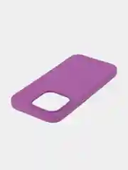 Фиолетовый чехол для Apple iPhone 15 Pro силиконовый ROSCO с мягкой подкладкой из микрофибры, матовый