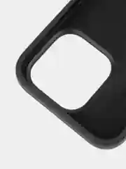 Черный чехол для Apple iPhone 15 Pro силиконовый ROSCO с мягкой подкладкой из микрофибры, матовый