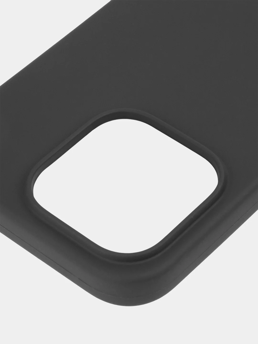 Черный чехол для Apple iPhone 15 Pro силиконовый ROSCO с мягкой подкладкой из микрофибры, матовый