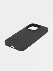Черный чехол для Apple iPhone 15 Pro силиконовый ROSCO с мягкой подкладкой из микрофибры, матовый