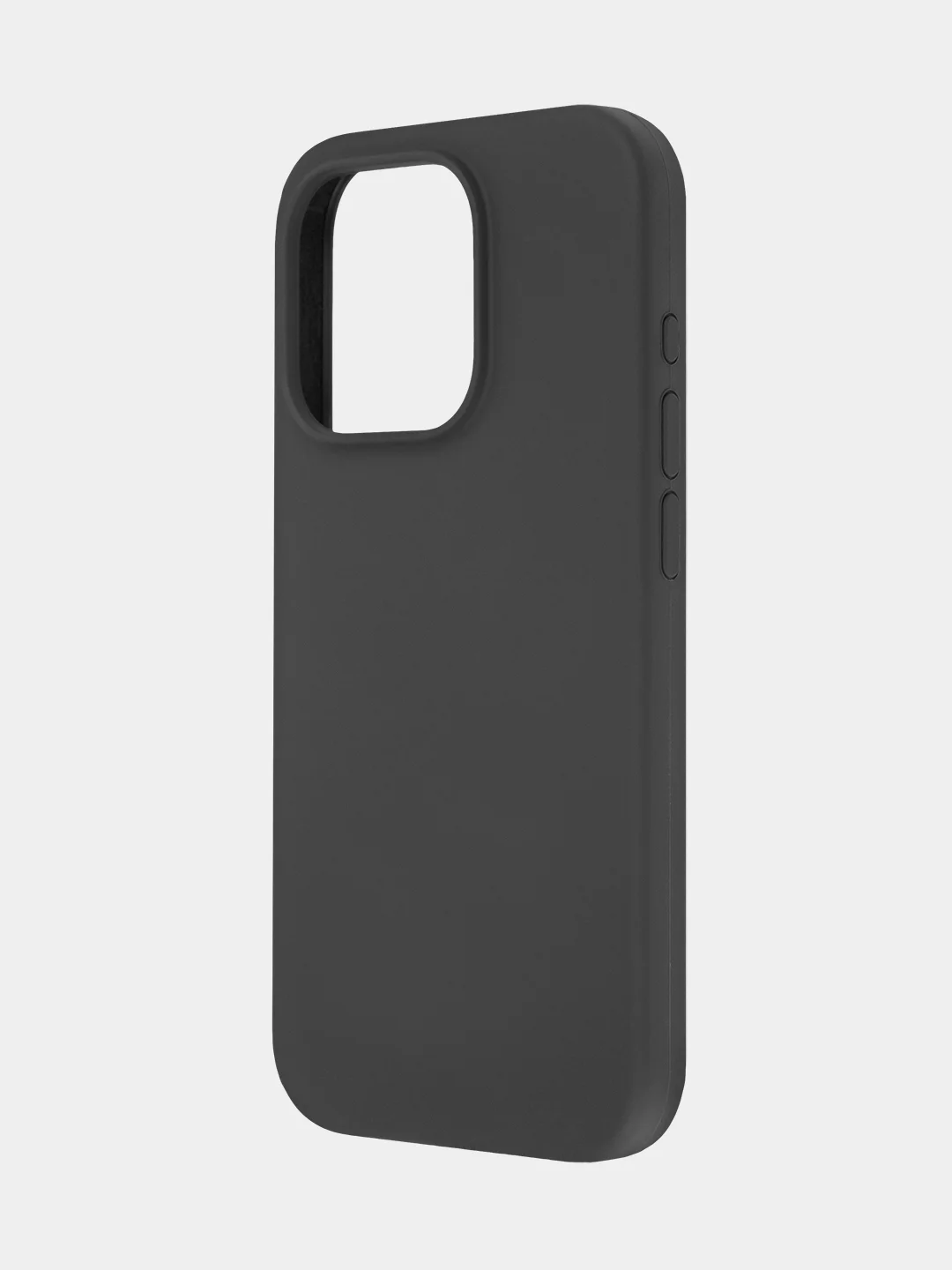 Черный чехол для Apple iPhone 15 Pro силиконовый ROSCO с мягкой подкладкой из микрофибры, матовый