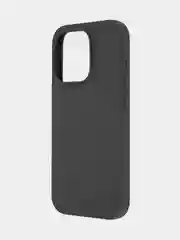 Черный чехол для Apple iPhone 15 Pro силиконовый ROSCO с мягкой подкладкой из микрофибры, матовый