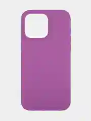 Фиолетовый чехол для Apple iPhone 15 Pro Max силиконовый ROSCO матовый с мягкой подкладкой микрофибра