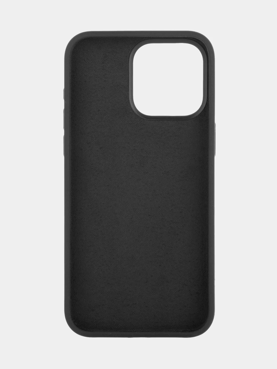 Черный чехол для Apple iPhone 15 Pro Max силиконовый ROSCO матовый с мягкой подкладкой микрофибра