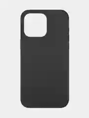 Черный чехол для Apple iPhone 15 Pro Max силиконовый ROSCO матовый с мягкой подкладкой микрофибра