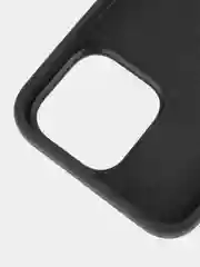 Черный чехол для Apple iPhone 15 Pro Max силиконовый ROSCO матовый с мягкой подкладкой микрофибра
