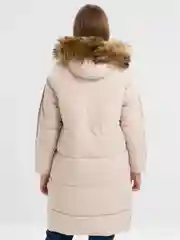 Бежевый куртка женская, зимняя, с мехом