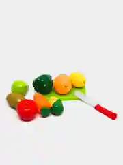 Фрукты и овощи на липучке, с доской и ножом, 10 предметов