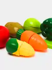 Фрукты и овощи на липучке, с доской и ножом, 10 предметов