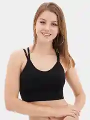 Черный топ спортивный женский