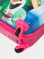 Багровый детский чемодан на колесах, пластиковый, ручная кладь