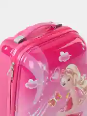 Алый детский чемодан на колесах, пластиковый, ручная кладь