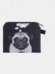 Черный косметичка-кошелёк "Фламинго", 9 х 11 см