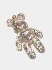 Серебряный подвеска мишка для созданий украшений и рукоделя