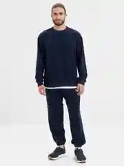 Синий меланж костюм спортивный мужской
