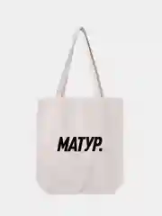 Эко сумка-шоппер с принтом "Матур.", бежевая, хлопок