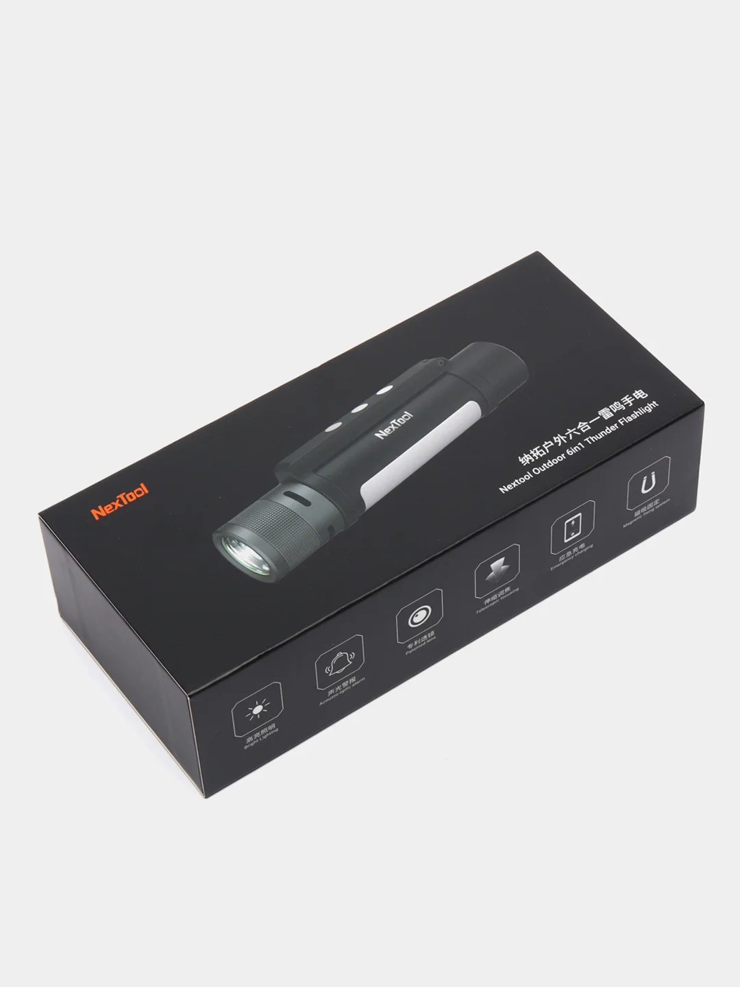 Черный ручной фонарь Xiaomi Nextool Outdoor 6 в 1, NE20030