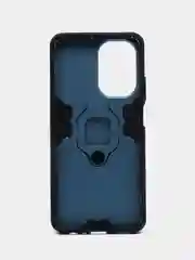 Синий меланж чехол противоударный, с кольцом на Realme C55 (Реалми С55)