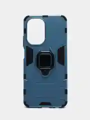 Синий меланж чехол противоударный, с кольцом на Realme C55 (Реалми С55)