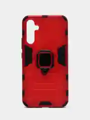 Красный чехол противоударный, с кольцом, на Samsung Galaxy A34 (Самсунг Галакси А34)
