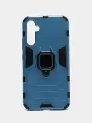 Синий меланж чехол противоударный, с кольцом, на Samsung Galaxy A34 (Самсунг Галакси А34)