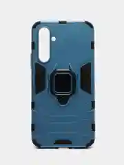 Синий меланж чехол противоударный, с кольцом, на Samsung Galaxy A54 (Самсунг Галакси А54)
